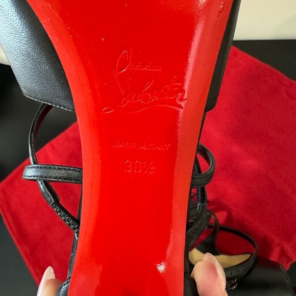 Christian Louboutin Nappa Holly Alta 120 Pumps 36.5 Black - Picture 8 of 13